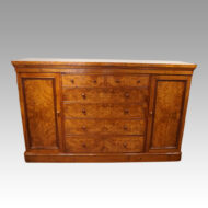 Victorian burr walnut housekeepers' cabinet