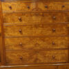 Victorian burr walnut housekeepers cabinet chest section