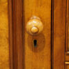 Victorian burr walnut housekeepers cabinet door knob