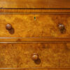 Victorian burr walnut housekeepers cabinet knob handles