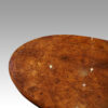 Victorian inlaid walnut oval loo table end