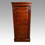 Victorian mahogany quartered Wellington chest
