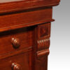 Victorian mahogany quartered Wellington chest detail