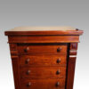 Victorian mahogany quartered Wellington chest top section