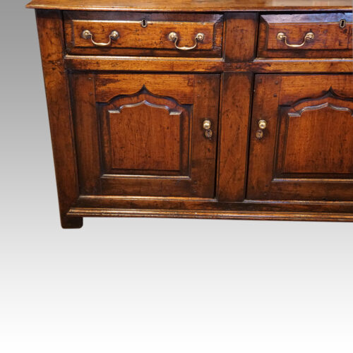 18thc. oak dresser door detail