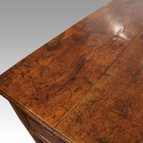 18thc. oak dresser top end