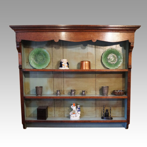 Antique oak plate rack