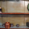 Antique oak plate rack back boards
