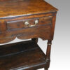 Antique oak rustic dresser base drawer detail
