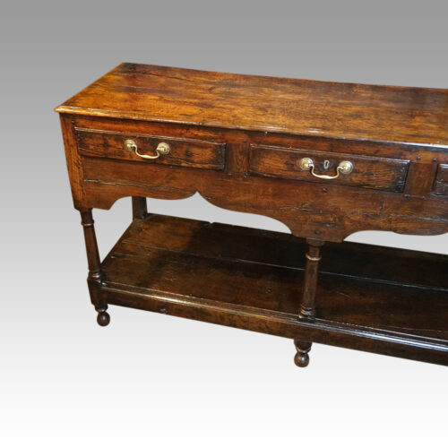 Antique oak rustic dresser base drawers