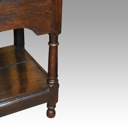 Antique oak rustic dresser base leg turning