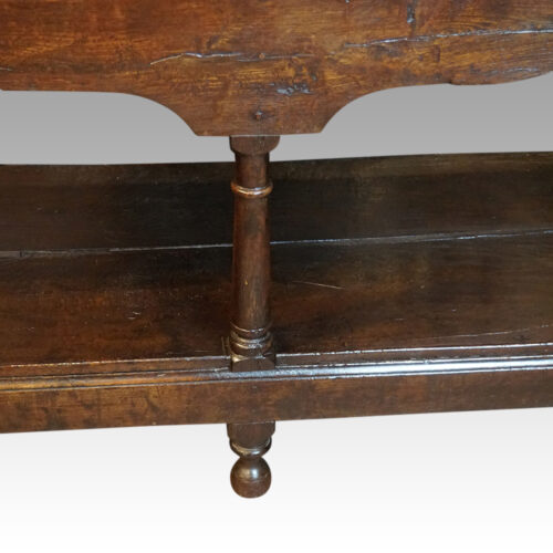 Antique oak rustic dresser base middle leg