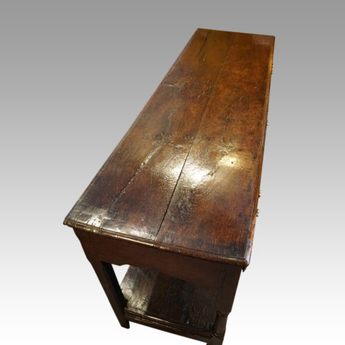Antique oak rustic dresser base top