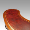 Edwardian inlaid mahogany kidney shaped desk top detail