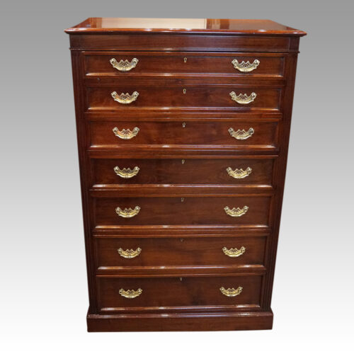 Edwardian mahogany high chest
