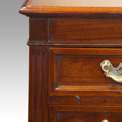 Edwardian mahogany high chest fluting