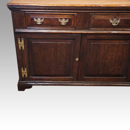 George III oak cupboard dresser end door