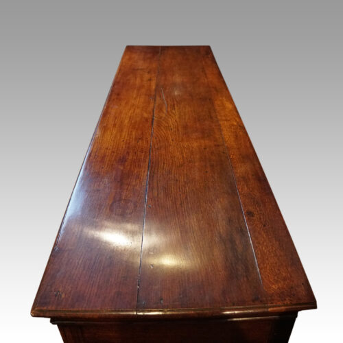 George III oak padfoot dresser base top