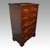 George V tall mahogany chest angle