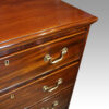 George V tall mahogany chest corner