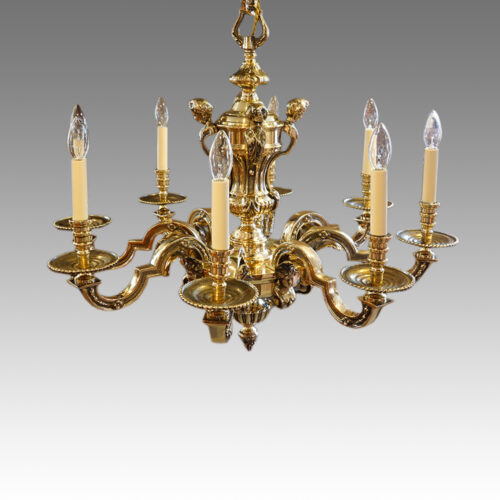 Pair of bronze chandeliers body
