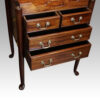 Pair of mahogany tray top bedsides drawers open