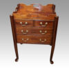 Pair of mahogany tray top bedsides front
