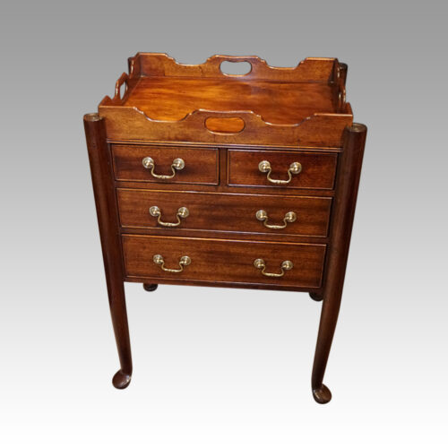 Pair of mahogany tray top bedsides single