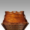Pair of mahogany tray top bedsides top