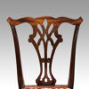 Set of 10 Chippendale style dining chairs back