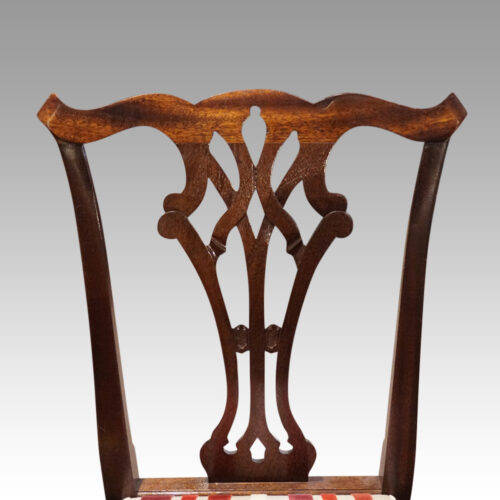 Set of 10 Chippendale style dining chairs back