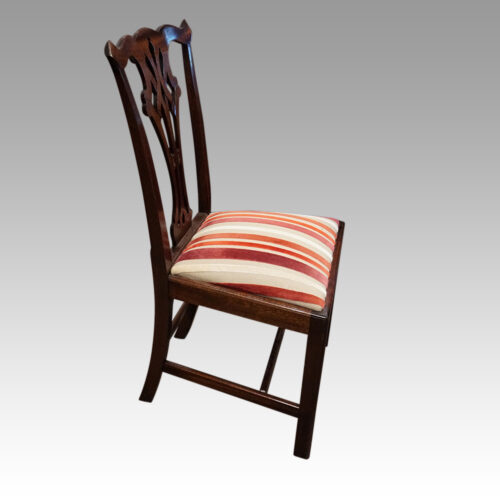 Set of 10 Chippendale style dining chairs side