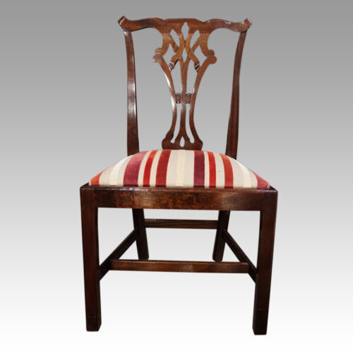 Set of 10 Chippendale style dining chairs single