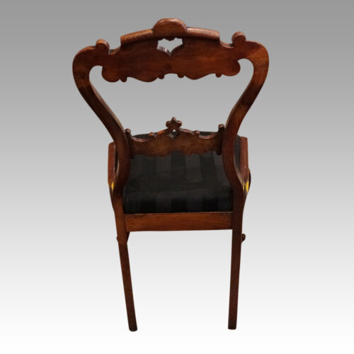 Set of 10 Victorian dining chairs rear