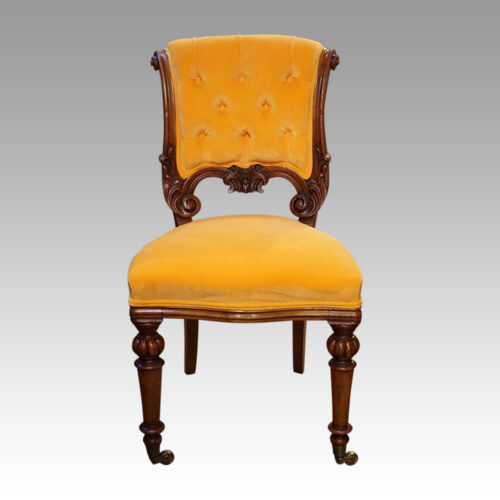 Set of 8 Victorian dining chairs stuffed backs side chair