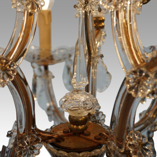 Venetian glass chandelier central boss