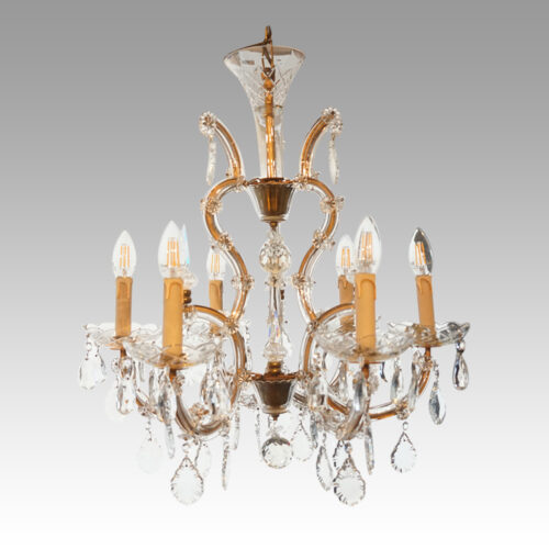 Venetian glass chandelier side
