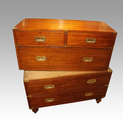 Victorian Army and Navy Campaign chest sections