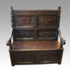 Victorian carved oak settle