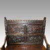 Victorian carved oak settle back