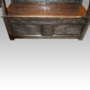 Victorian carved oak settle locker