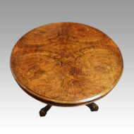 Victorian inlaid walnut oval loo table top