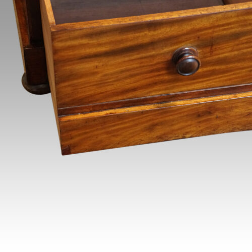 Victorian mahogany chest with bonnet cupboard disguised drawer
