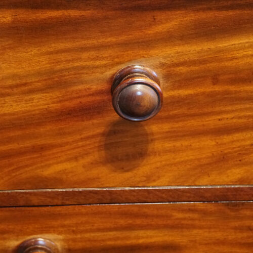 Victorian mahogany chest with bonnet cupboard knob handle