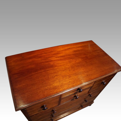 Victorian mahogany chest with bonnet cupboard top
