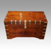 Victorian teak brass bound trunk