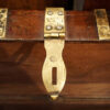 Victorian teak brass bound trunk hasp