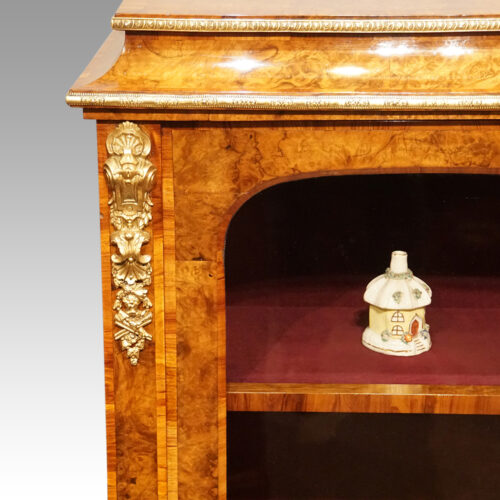 Victorian walnut display cabinet mount