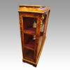 Victorian walnut display cabinet side
