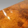 Victorian walnut display cabinet top detail